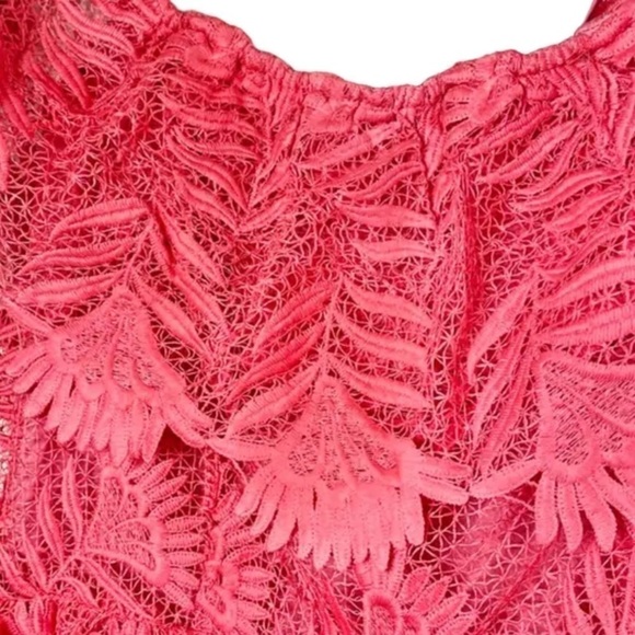 Lovers + Friends Dream Vacay Dress in Coral Reef | Lace | Size Small - Picture 7 of 9